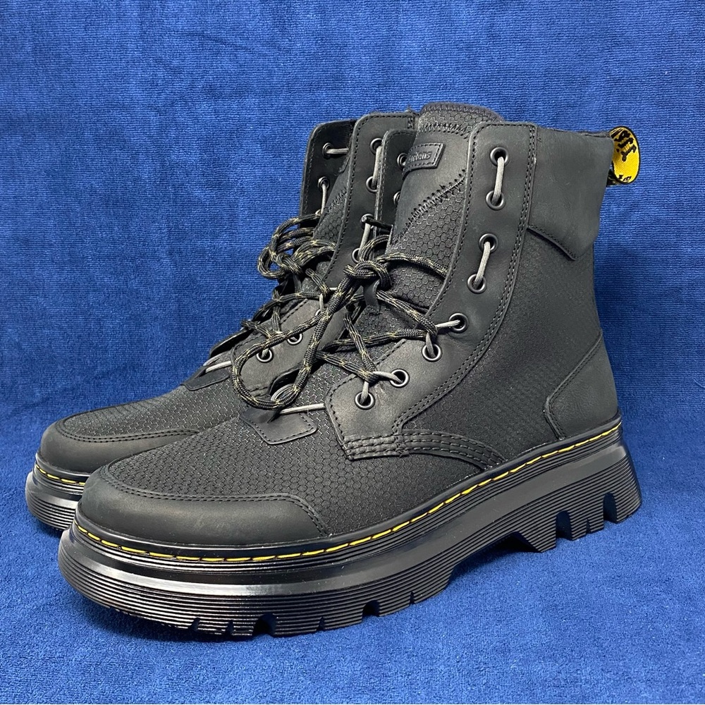 Dr. Martens lace up utility boots, tarik leather and nylon, black, mens US 11 - Picture 4 of 10